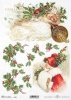 Mikołaj, Broda Mikołaja, pomocnica Mikołaja, Śnieżynka, dekoracje świąteczne, vintage, retro, kobieta, kobiety, klimat świąt Bożego Narodzenia, Boże narodzenie, wesołych świąt, ostrokrzew, R782, Santa Claus, Santa's beard, Santa's helper, Snowflake, Chr